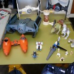 Toys-Twin-Pod Cloud Car, Tie Fighters, Vader's Tie, Luke Bacta Tank, Tauntaun, Dewback, Lego Star Wars, misc...