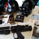 Hasbro Vader, Battle Droid Blaster Rifle, Dark Horse Comic collection, badge, scrapbook, misc...