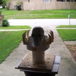 Skull Knight spiked collar work in progress using both EPS foam and urethane foam near completion