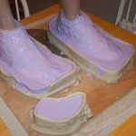 Silicone brush mold of Skull Knight boot armor