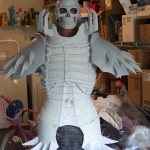 Test fitting the armor on Trent the mannequin pre-paint