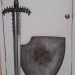 Finished Skull Knight sword and shield painted