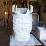 Fiberglass breast plate and spiked collar together