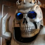 Skull Knight helmet close up.