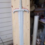 Skull Knight half sword on board fiberglass and bondo