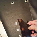 Specific pre-colored push snaps used