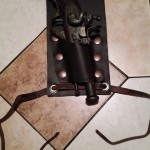 Custom Made Flintlock Holster real leather strap for leg tie