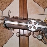 Finished steampunk gun from repurposed prop weapon of two other themes I made from before.