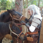 Geralt from Witcher Cosplay, medieval fair appearance