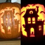 Haunted house jack-o-lantern design