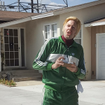 Jumpsuit, car waxing biff outside the McFly house film location