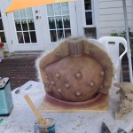 Mother mold out of fiberglass for one half of shell