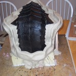 Walls and key established for Berserker helmet brush mold