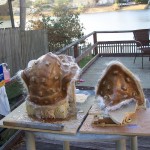 Fiberglass Mother Mold Jacket For Brush Mold of Berserker helmet
