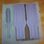 Ready for production...finished poor mold of Darker than Black's double blade...two sided mold