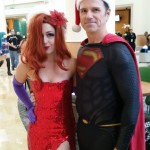 Victoria of Vicarious Cosplay and I together again for this nice Christmas picture from Holiday Matsuri 2018 (Jessica Rabbit and The Man of Steel)