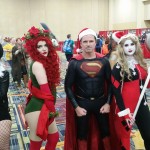 Christmas time truce between Superman (me) and Catwoman (Jessica of @noble_porpoise), Poison Ivy (Delano of @akaana,ika), and Harley Quinn (Kylie of @deerest_kylie) from Holiday Matsuri 2018