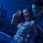 Michael Myers makin' the moves on Ginger Curry of @gingercurrycosplay; photo and edit by BriLan imagery