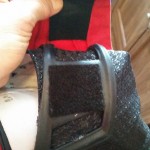 Velcro attachment for cape.