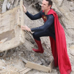 Action pose for the Superman Cosplay