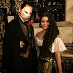 The Phantom with his Christine by @vronniep