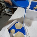 Silicone poor molding the T-1000 liquid metal bullet holes