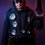 Liquid metal bullet holes and spike of the T-1000 Cosplay; photo by BriLan Imagery