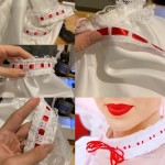 Mary Poppins WIP lace, ribbon accessory