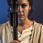 Re-creating The Force Awakens promotional photo of Rey and her quarterstaff; photo by BriLan Imagery
