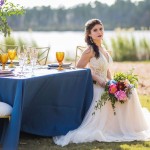 Kat modeling for Premier Wedding Magazine Southern glam wedding style scene