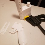Good tip with assembling 3D printed props is clamping together glued pieces for maximum adhesion