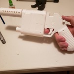 Finished assembly of the NN-14 blaster.  Now to sand, prime, add screws, and paint.