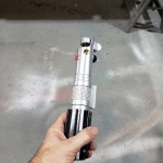 Anakin Skywalker's lightsaber 3D printed, assembled and painted.  Super lightweight yet strong.