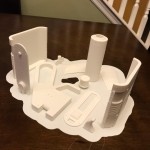 Straight off the printer, finished 3D parts of the NN-14 Blaster