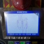 Computer image of zombie file to be cut on table using quarter inch black sintra