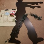 WIP zombie lighting with green Christmas lights for radiation glow effect