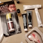 Makeup supplies for The Joker transformation