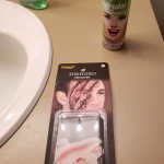 Hair color spray paint and scar material