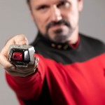 Phaser focus, Riker background; T Kirk Photos