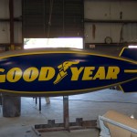 Quarter scale Good Year Blimp sign, fiberglass