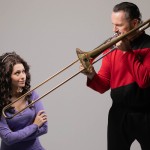 Serenade by trombone...Counselor Troi and Commander Riker Star Trek TNG Cosplay; T Kirk Photos