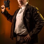 Fun fact, Han's DL-44 blaster was a cheap rubies toy altered and painted to look real by me; photo by BriLan Imagery