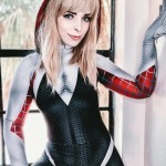 Meredith as Spider-Gwen unmasked
