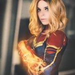 "I'm not going to fight your war, I'm going to end it."  Killer photo and edit of her Captain Marvel Cosplay done by Meredith herself.