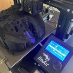 Meredith's Creality Ender 3 printer. Can you guess what she's making?